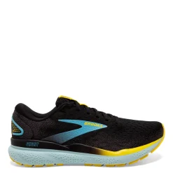 Running*Brooks Men's , Ghost 16 Running Shoe - Wide Width Black/Forged Iron/Blue
