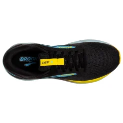 Sneakers & Athletics*Brooks Men's , Ghost 16 Running Shoe - Wide Width Black/Forged Iron/Blue