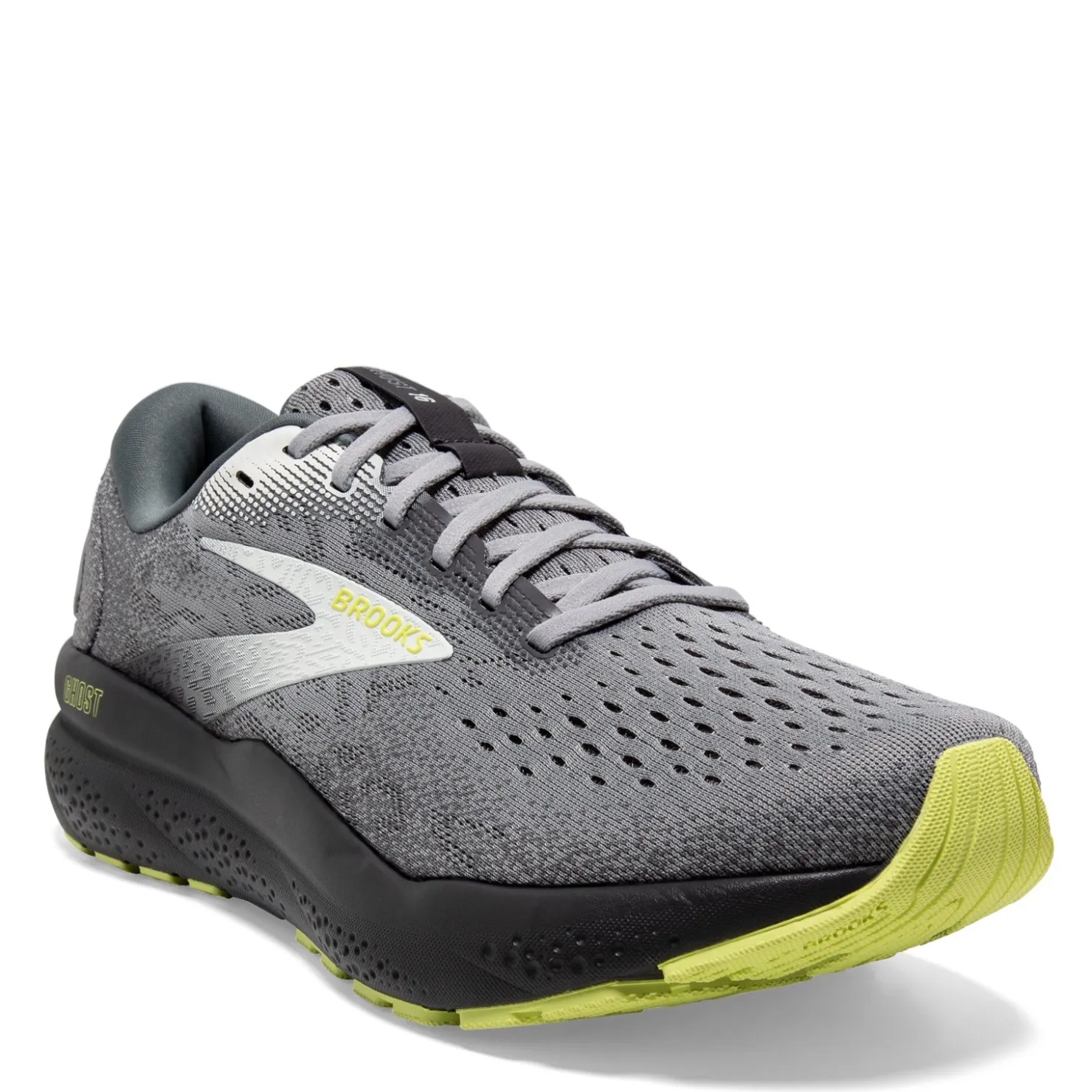 Running*Brooks Men's , Ghost 16 Running Shoe - Wide Width Primer/Grey/Lime