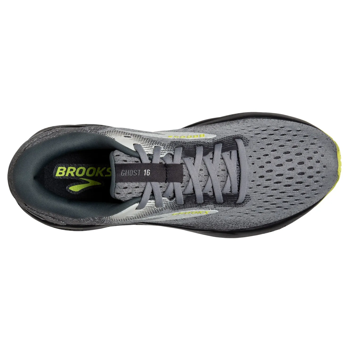 Running*Brooks Men's , Ghost 16 Running Shoe - Wide Width Primer/Grey/Lime