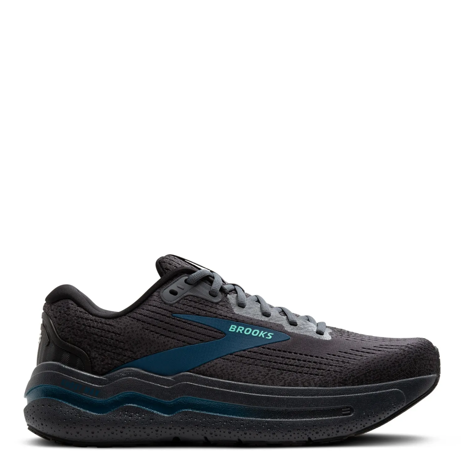 Sneakers & Athletics*Brooks Men's , Ghost Max 2 Running Shoe Ebony/Cockatoo/Blue Sapphire