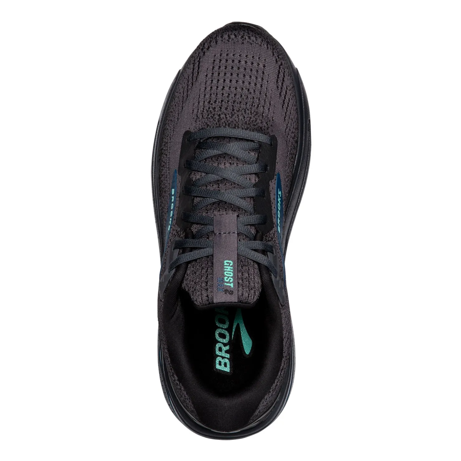 Sneakers & Athletics*Brooks Men's , Ghost Max 2 Running Shoe - Extra Wide Width Ebony/Cockatoo/Blue Sapphire