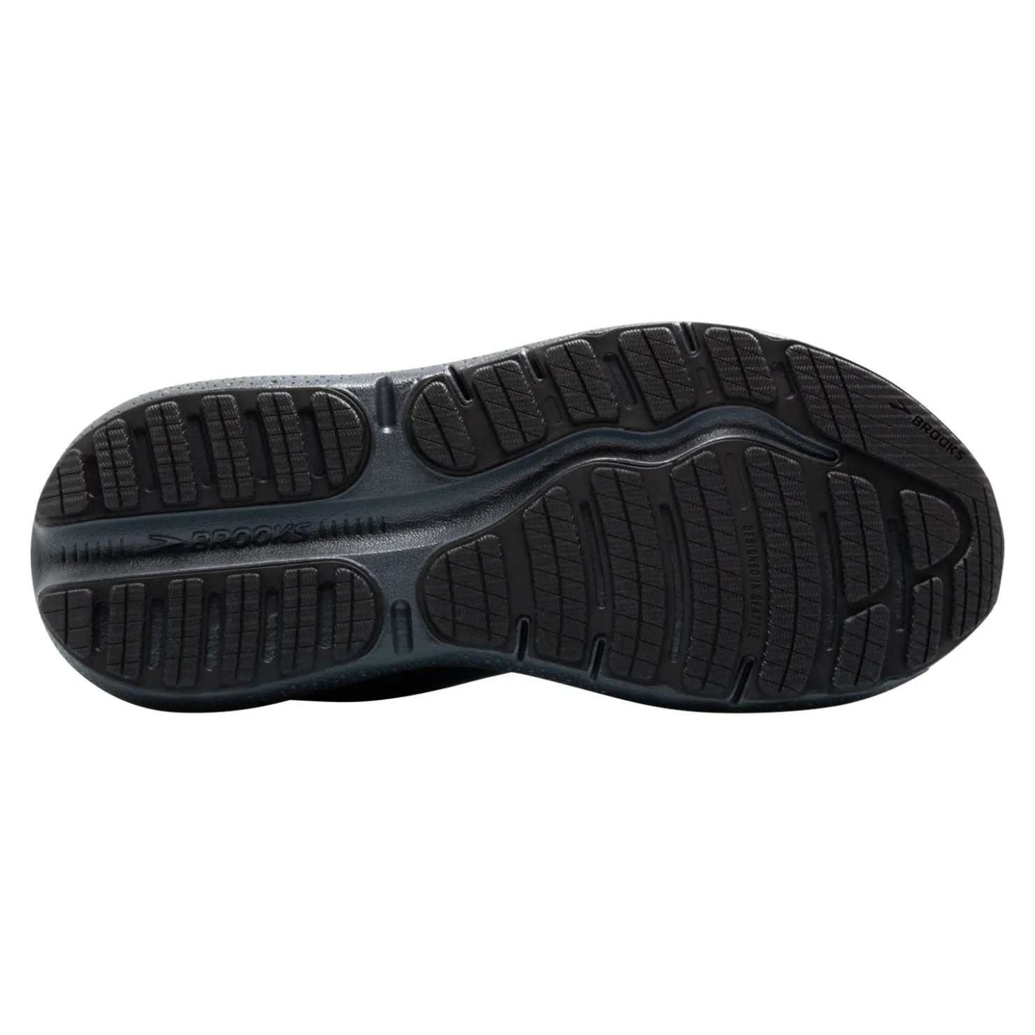 Sneakers & Athletics*Brooks Men's , Ghost Max 2 Running Shoe - Extra Wide Width Ebony/Cockatoo/Blue Sapphire