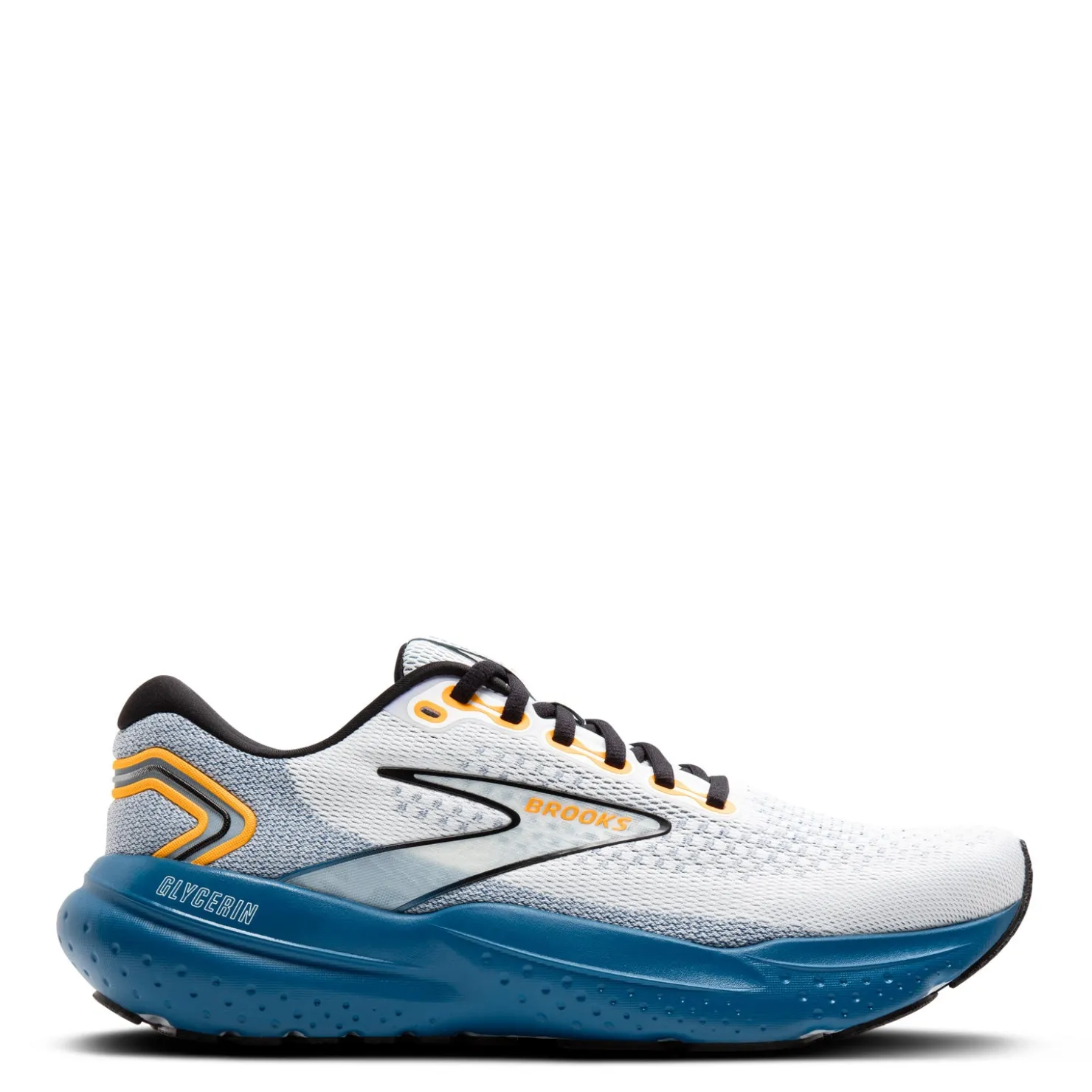 Running*Brooks Men's , Glycerin 21 Running Shoe White/Sapphire/Orange