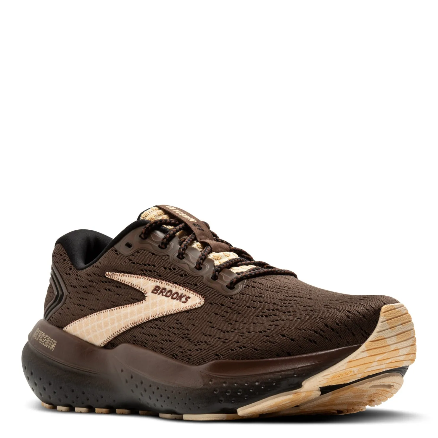 Running*Brooks Men's , Glycerin 21 Running Shoe Chestnut/Slate/Straw - Summer Melts Waffle Cone