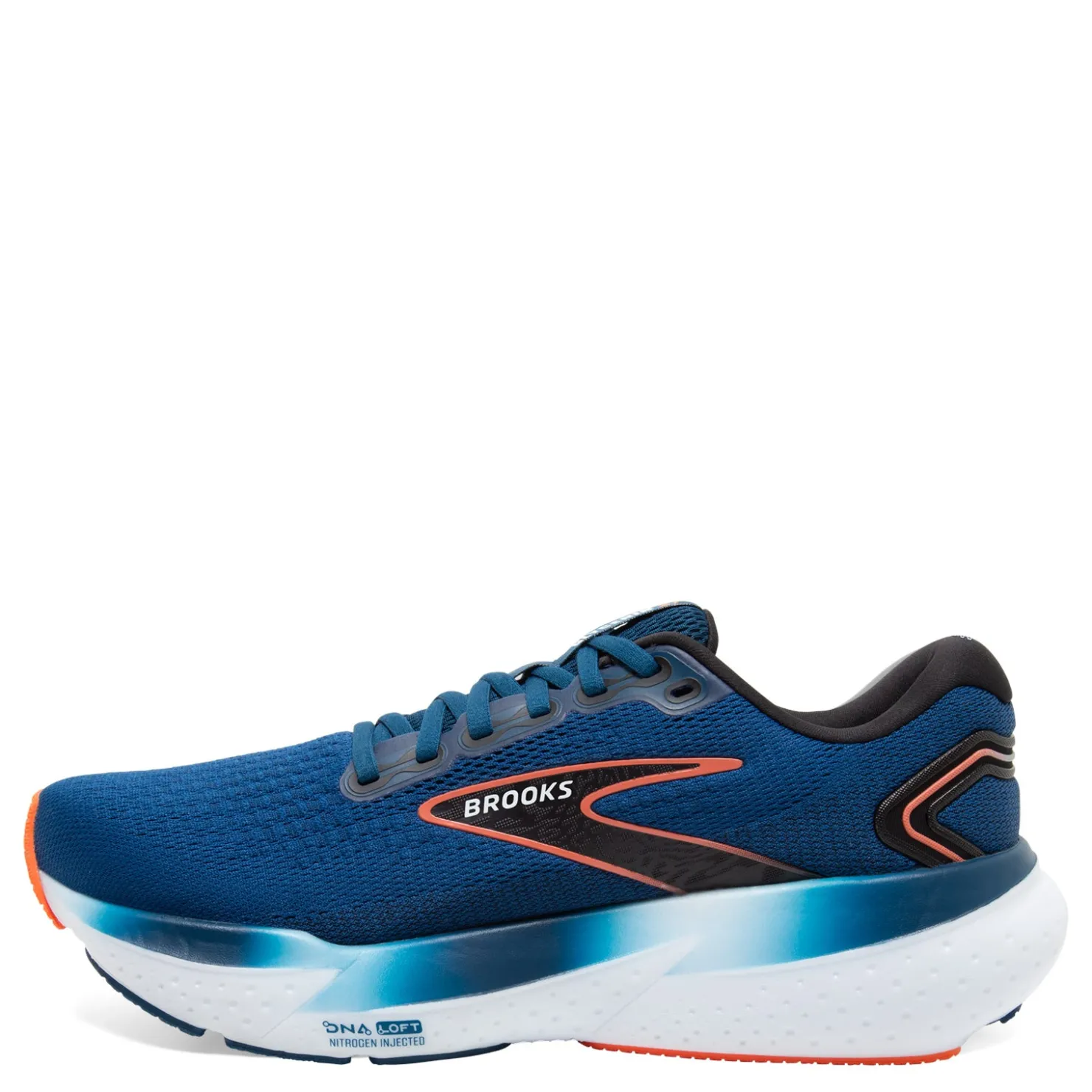 Running*Brooks Men's , Glycerin 21 Running Shoe - Wide Width Blue Opal/Black/Nasturtium