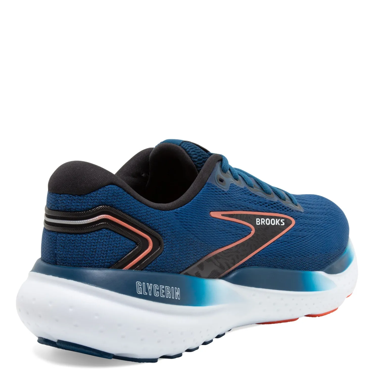 Running*Brooks Men's , Glycerin 21 Running Shoe - Wide Width Blue Opal/Black/Nasturtium