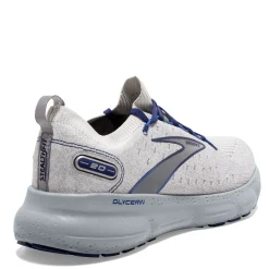 Running*Brooks Men's , Glycerin 20 Stealth Fit Running Shoe Oyster/Blue