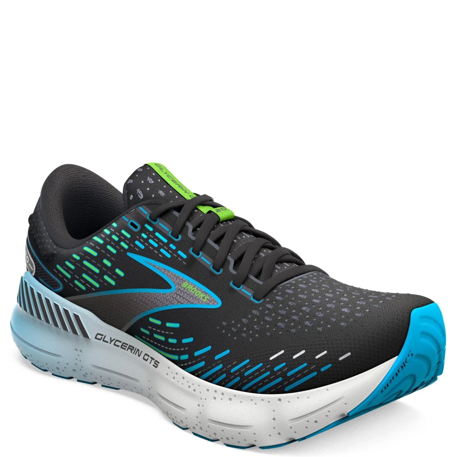 Running*Brooks Men's , Glycerin GTS 20 Running Shoe Black/Blue