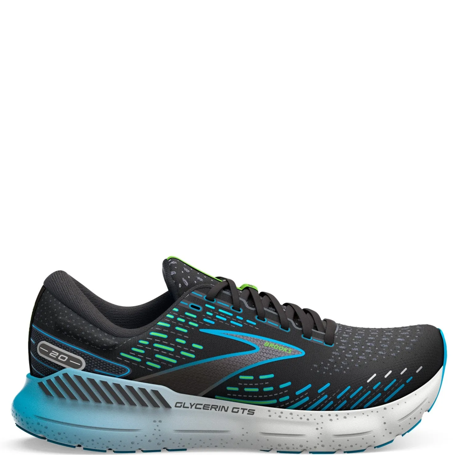 Running*Brooks Men's , Glycerin GTS 20 Running Shoe Black/Blue