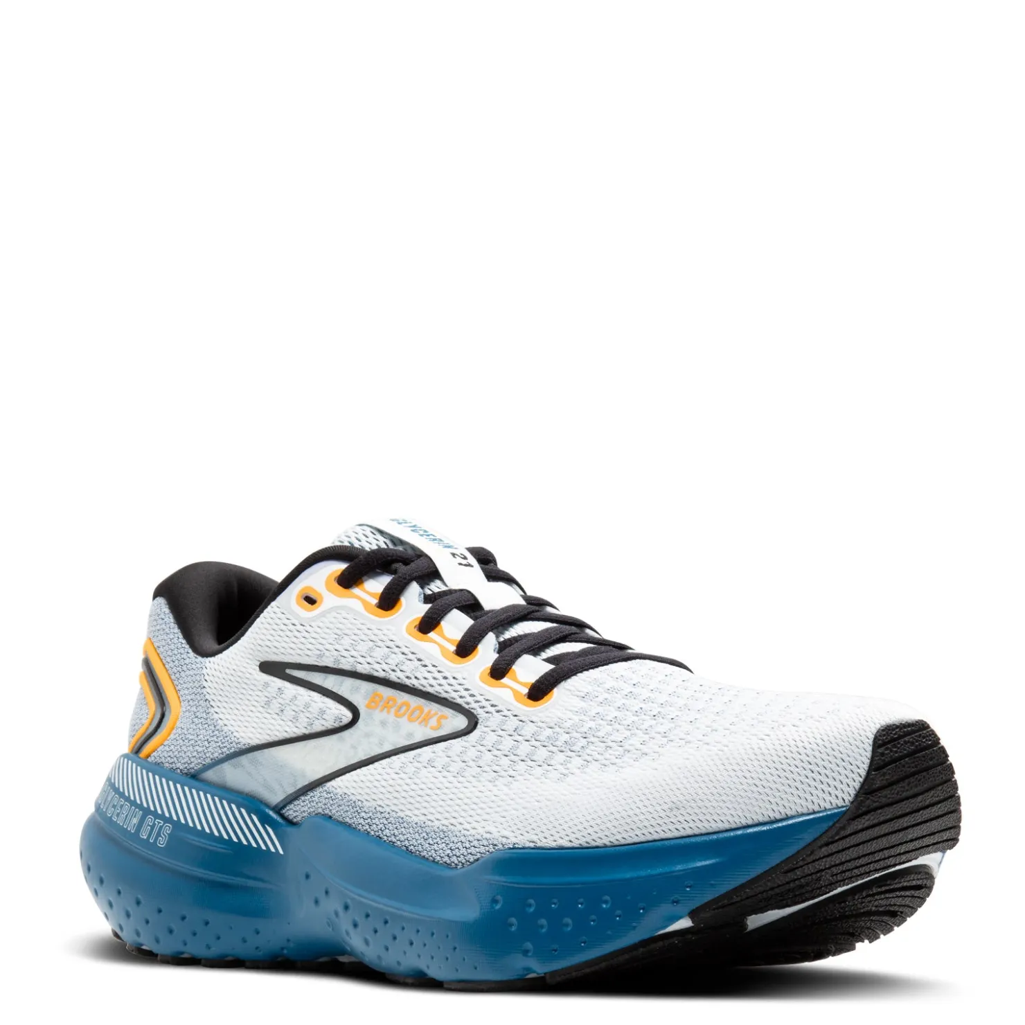 Sneakers & Athletics*Brooks Men's , Glycerin GTS 21 Running Shoe White/Sapphire/Orange