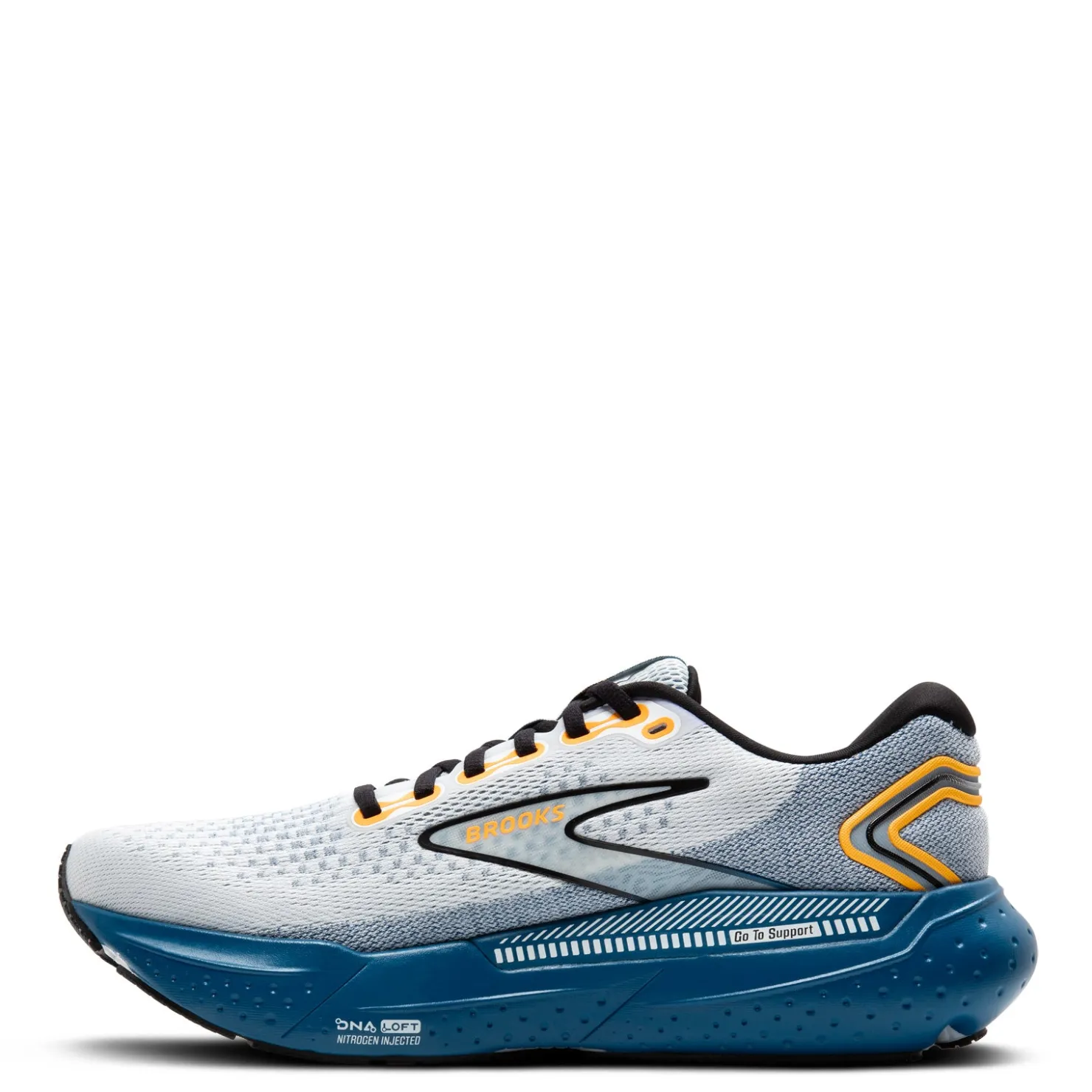 Sneakers & Athletics*Brooks Men's , Glycerin GTS 21 Running Shoe White/Sapphire/Orange