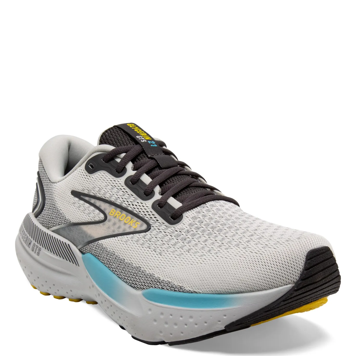Sneakers & Athletics*Brooks Men's , Glycerin GTS 21 Running Shoe Coconut/Forged Iron/Yellow