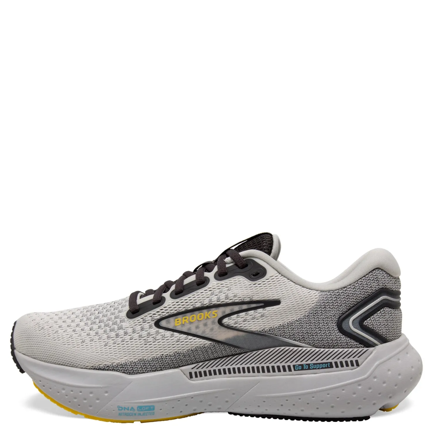 Sneakers & Athletics*Brooks Men's , Glycerin GTS 21 Running Shoe Coconut/Forged Iron/Yellow
