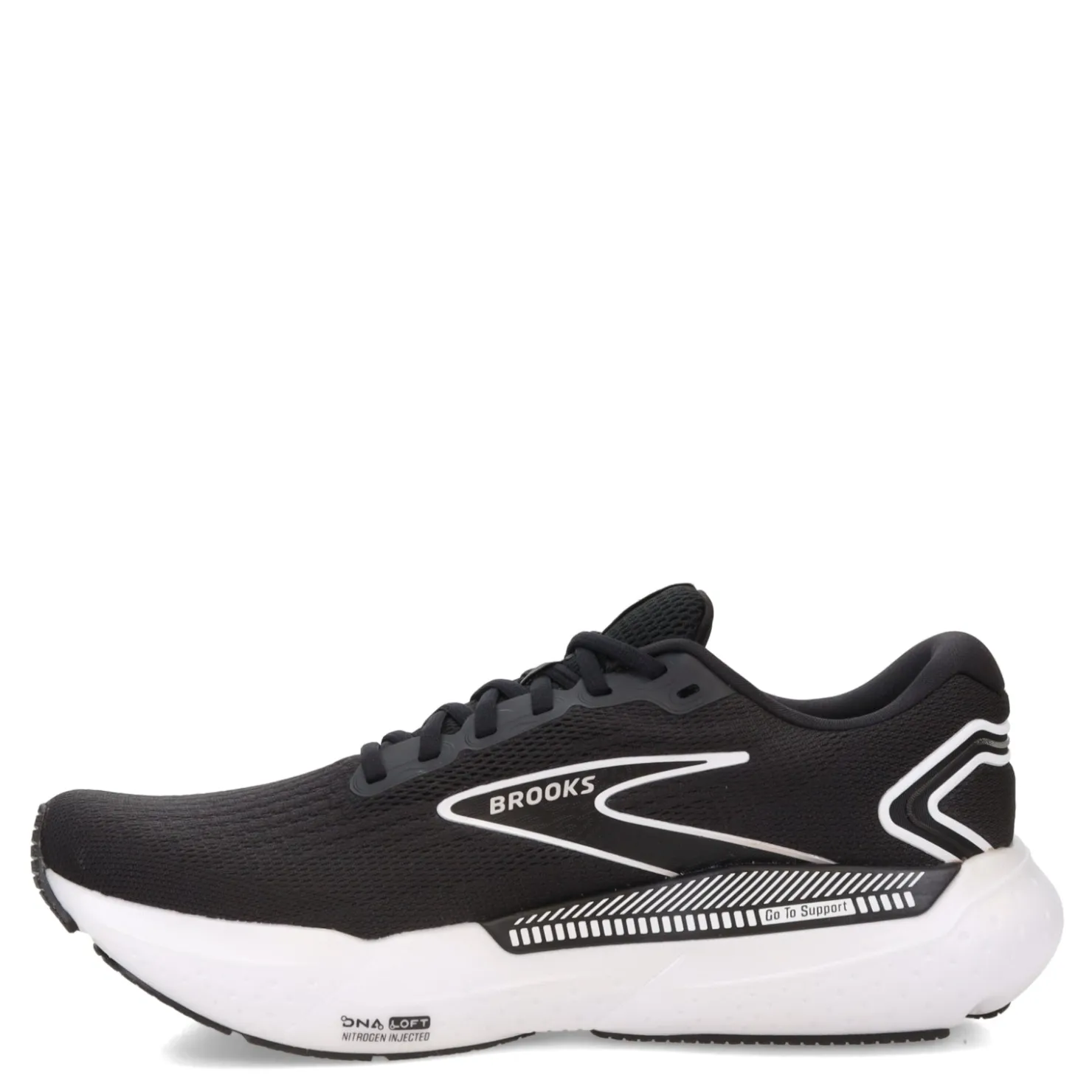 Sneakers & Athletics*Brooks Men's , Glycerin GTS 21 Running Shoe - Wide Width Black/Grey/White