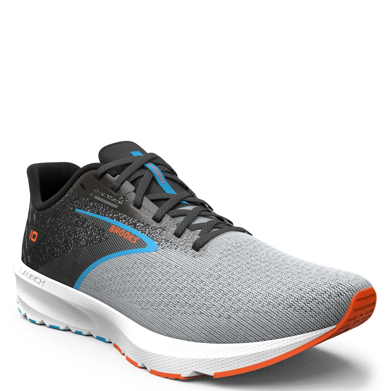 Sneakers & Athletics*Brooks Men's , Launch 10 Running Shoe Black/Grey/Orange