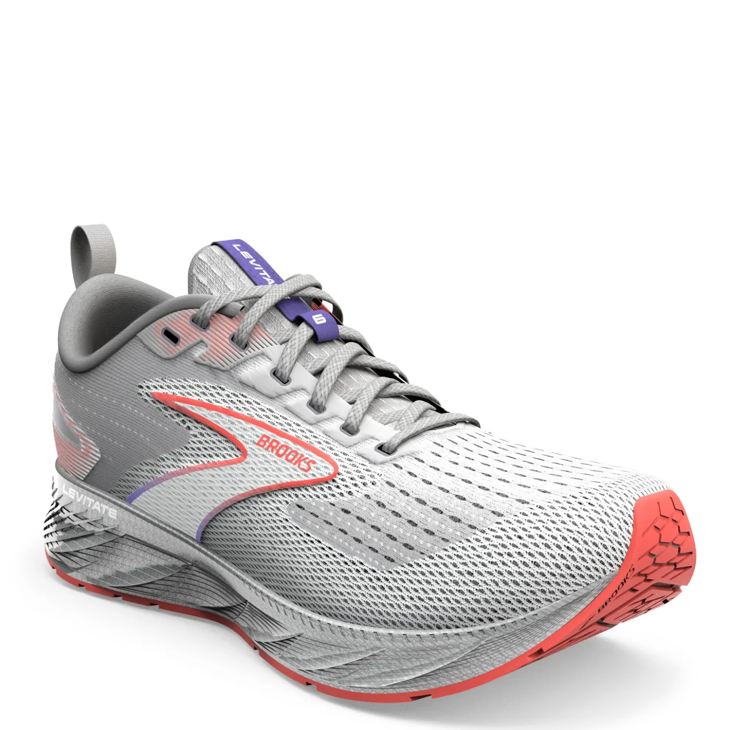 Sneakers & Athletics*Brooks Men's , Levitate 6 Running Shoe Grey/Orange/Purple