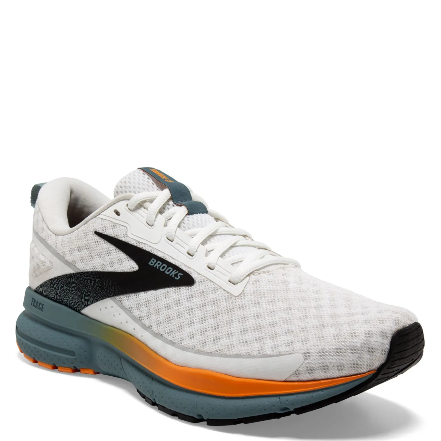 Sneakers & Athletics*Brooks Men's , Trace 3 Running Shoe White/Orange/Goblin Blue