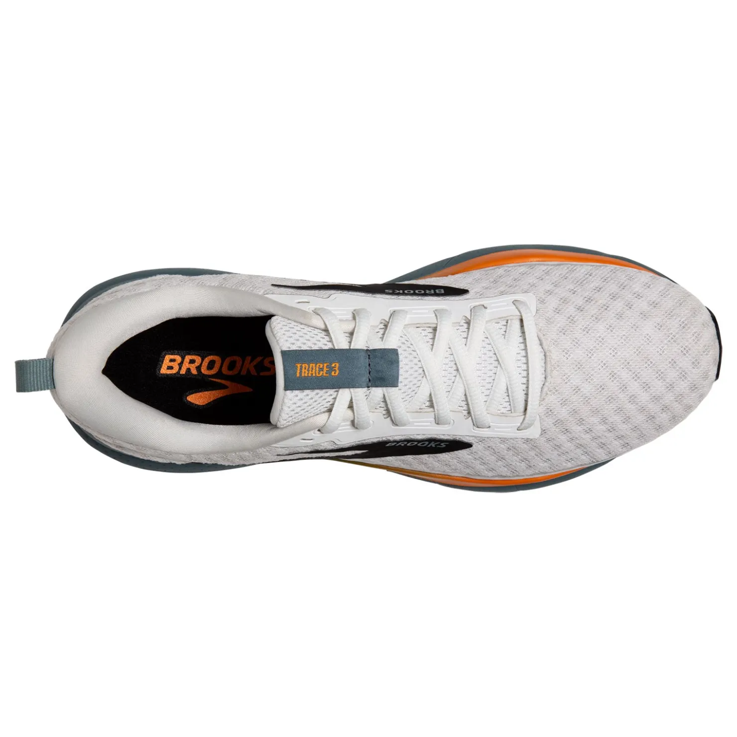 Sneakers & Athletics*Brooks Men's , Trace 3 Running Shoe White/Orange/Goblin Blue