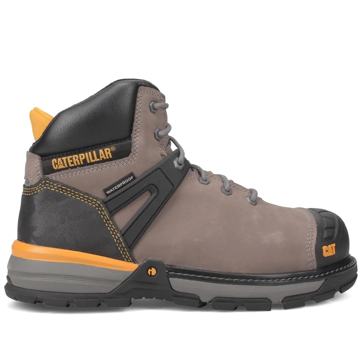 Boots*Caterpillar Men's , Excavator Superlite Waterproof Nano Toe Work Boot Pewter