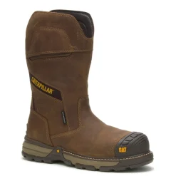 Work & Safety*Caterpillar Men's , Excavator Superlite Pull-On Waterproof Carbon Composite Toe Work Boot Pyramid