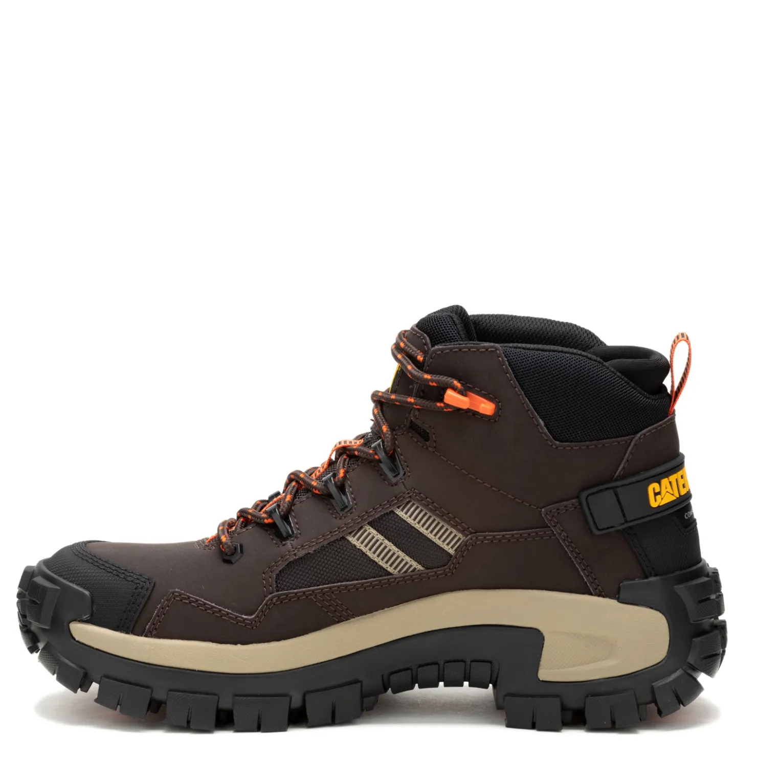 Work & Safety*Caterpillar Men's , Invader Mid Vent Comp Toe Work Boot Coffee Bean