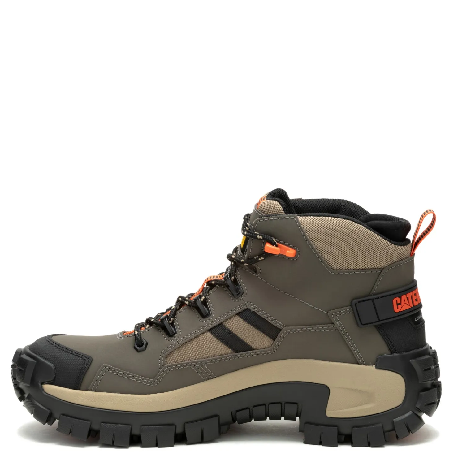 Boots*Caterpillar Men's , Invader Mid Vent Comp Toe Work Boot Bungee Cord