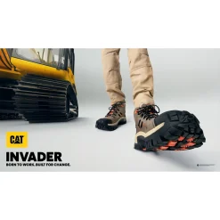 Boots*Caterpillar Men's , Invader Mid Vent Comp Toe Work Boot Bungee Cord