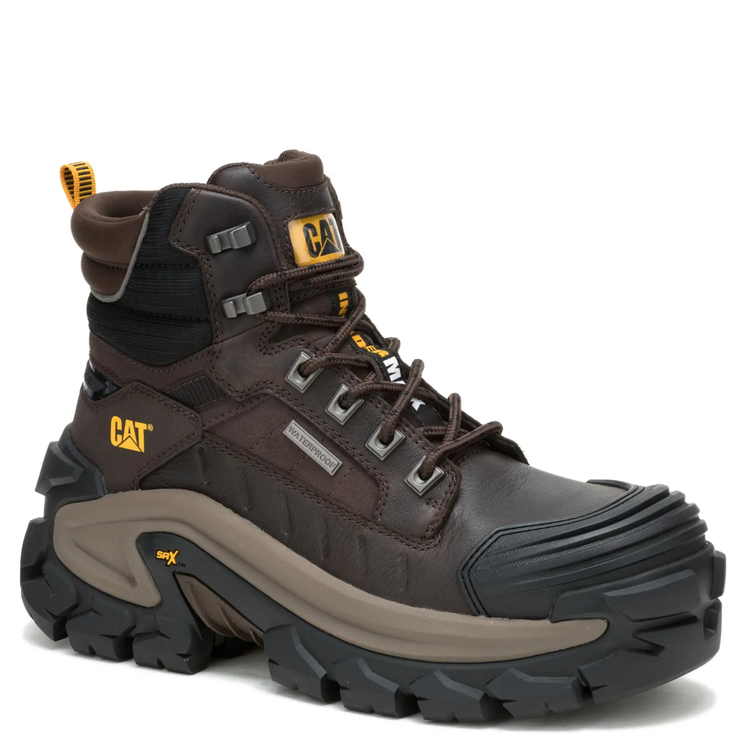 Boots*Caterpillar Men's , Invader Max Waterproof Comp Toe Work Boot Coffee Bean
