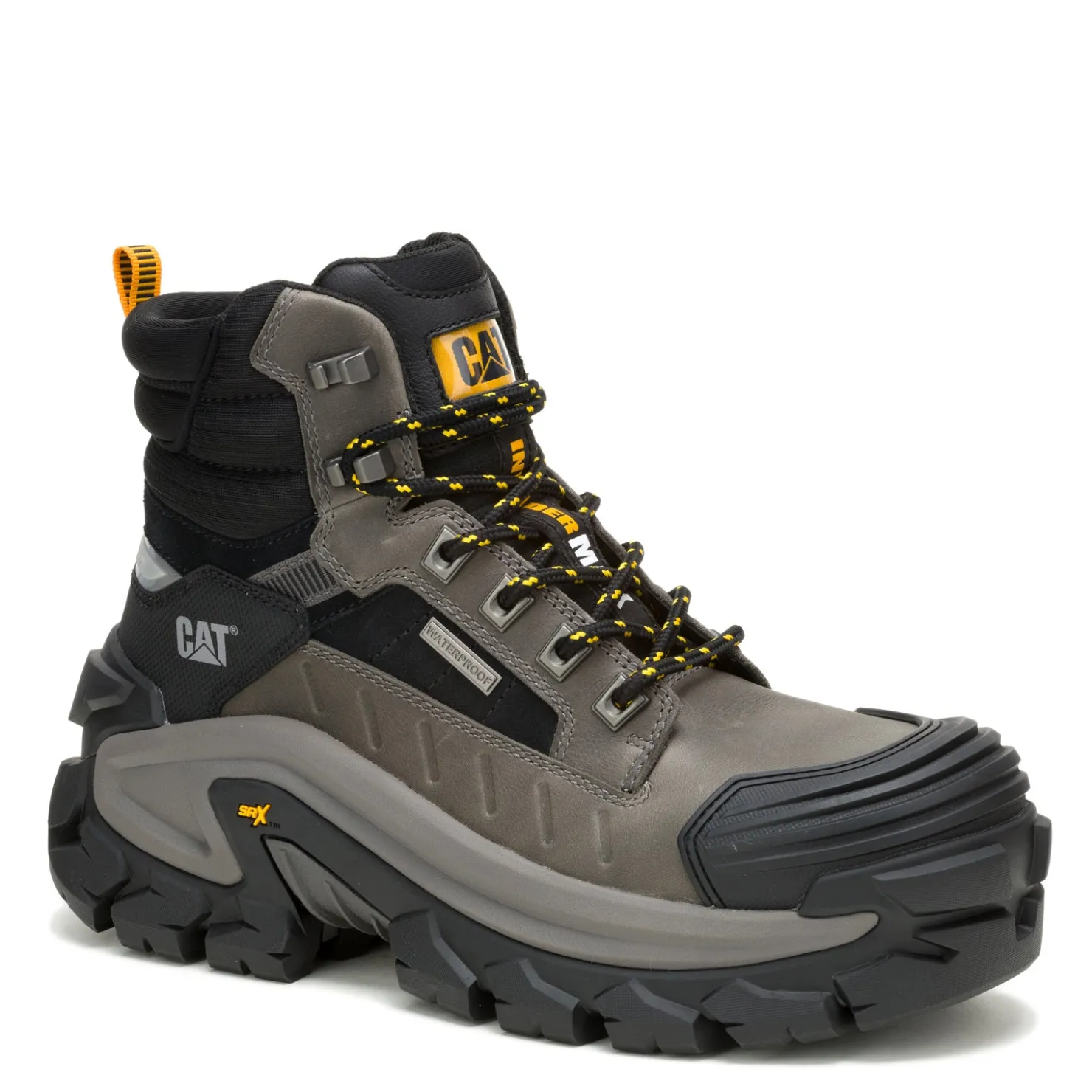Boots*Caterpillar Men's , Invader Max Waterproof Comp Toe Work Boot Gargoyle