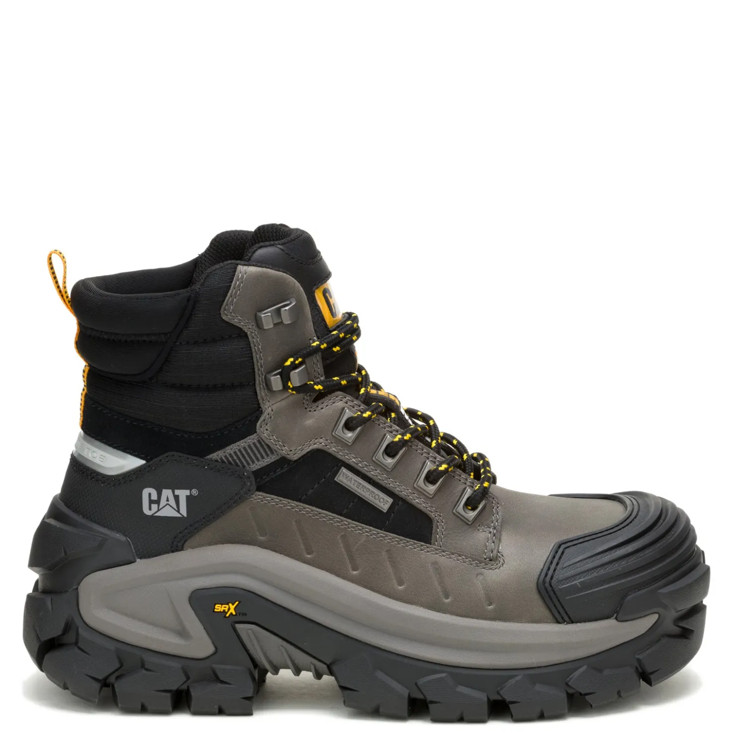 Boots*Caterpillar Men's , Invader Max Waterproof Comp Toe Work Boot Gargoyle