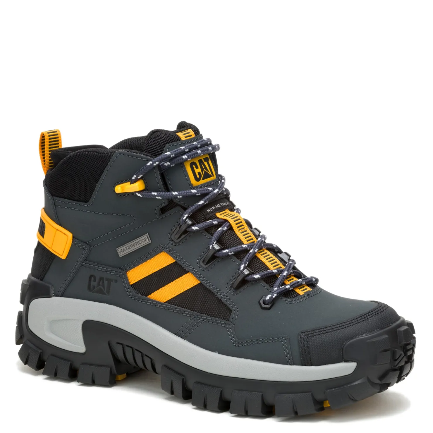 Boots*Caterpillar Men's , Invader Mid Vent Comp Toe Work Boot Dark Shadows