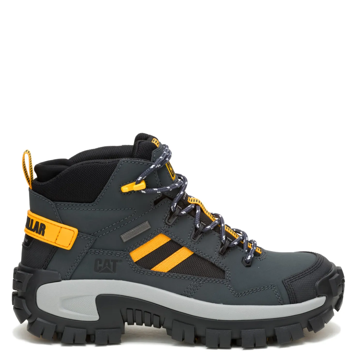 Boots*Caterpillar Men's , Invader Mid Vent Comp Toe Work Boot Dark Shadows