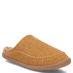 Slippers*Clarks Men's , Baseball Stitch Clog Slipper Cinnamon