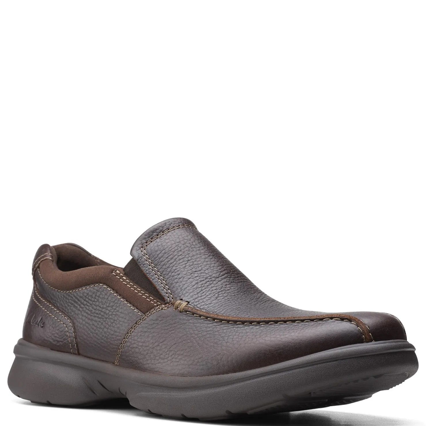 Slip-On Shoes*Clarks Men's , Bradley Step Slip-On Tan Tumbled Leather
