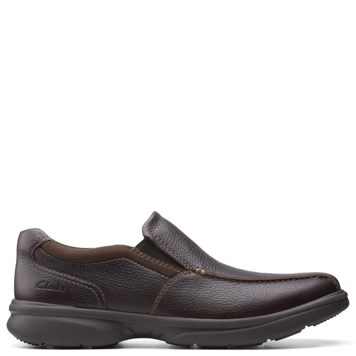 Slip-On Shoes*Clarks Men's , Bradley Step Slip-On Tan Tumbled Leather