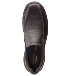 Slip-On Shoes*Clarks Men's , Bradley Step Slip-On Tan Tumbled Leather