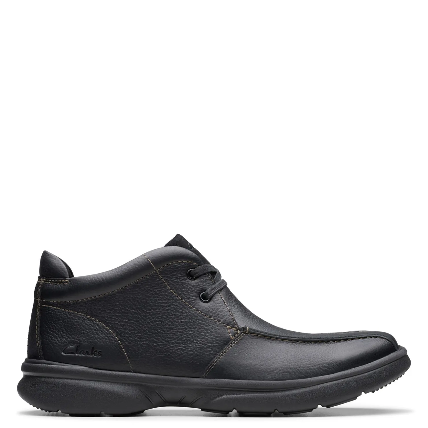 Boots*Clarks Men's , Bradley Up Boot Black Leather