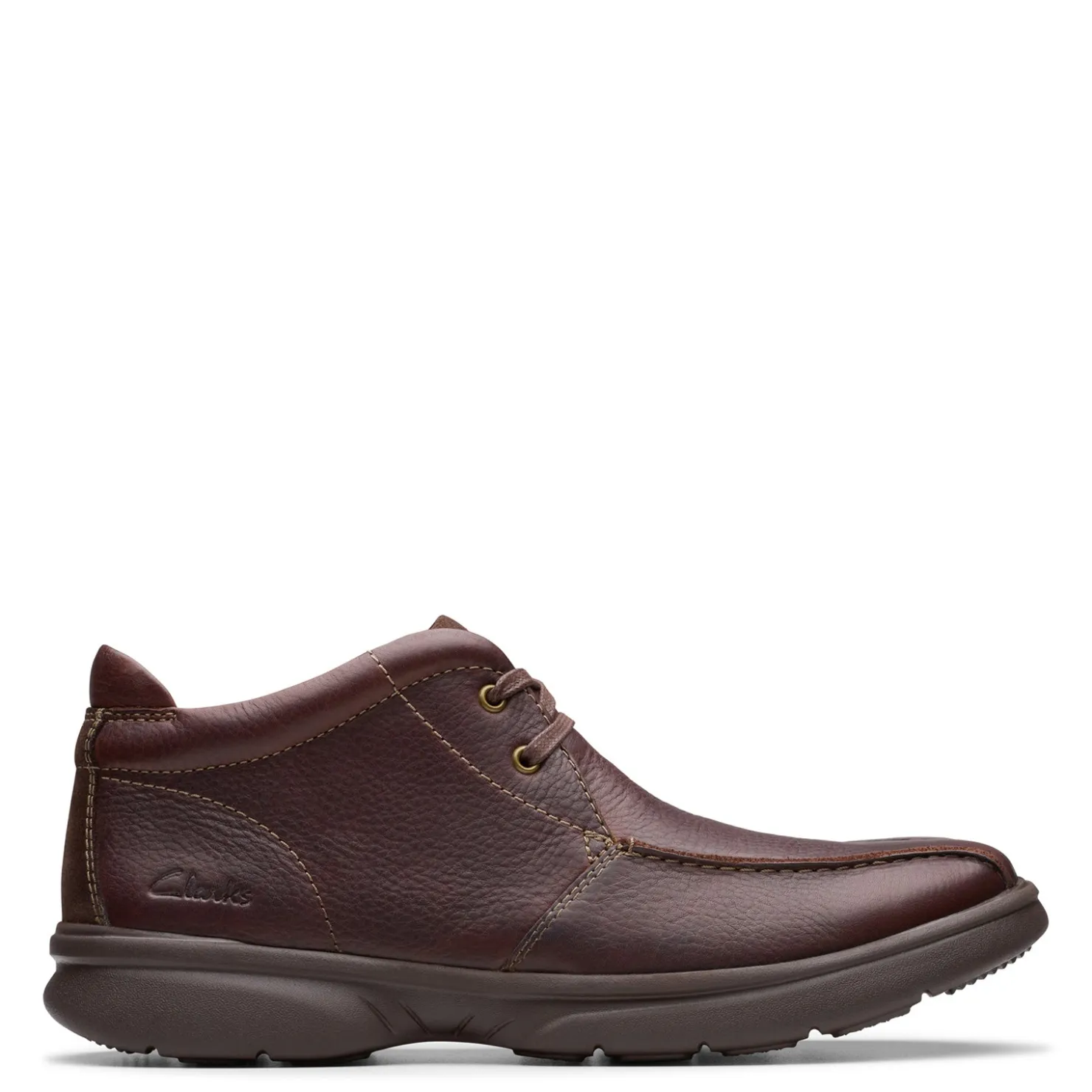 Boots*Clarks Men's , Bradley Up Boot Dark Brown Leather