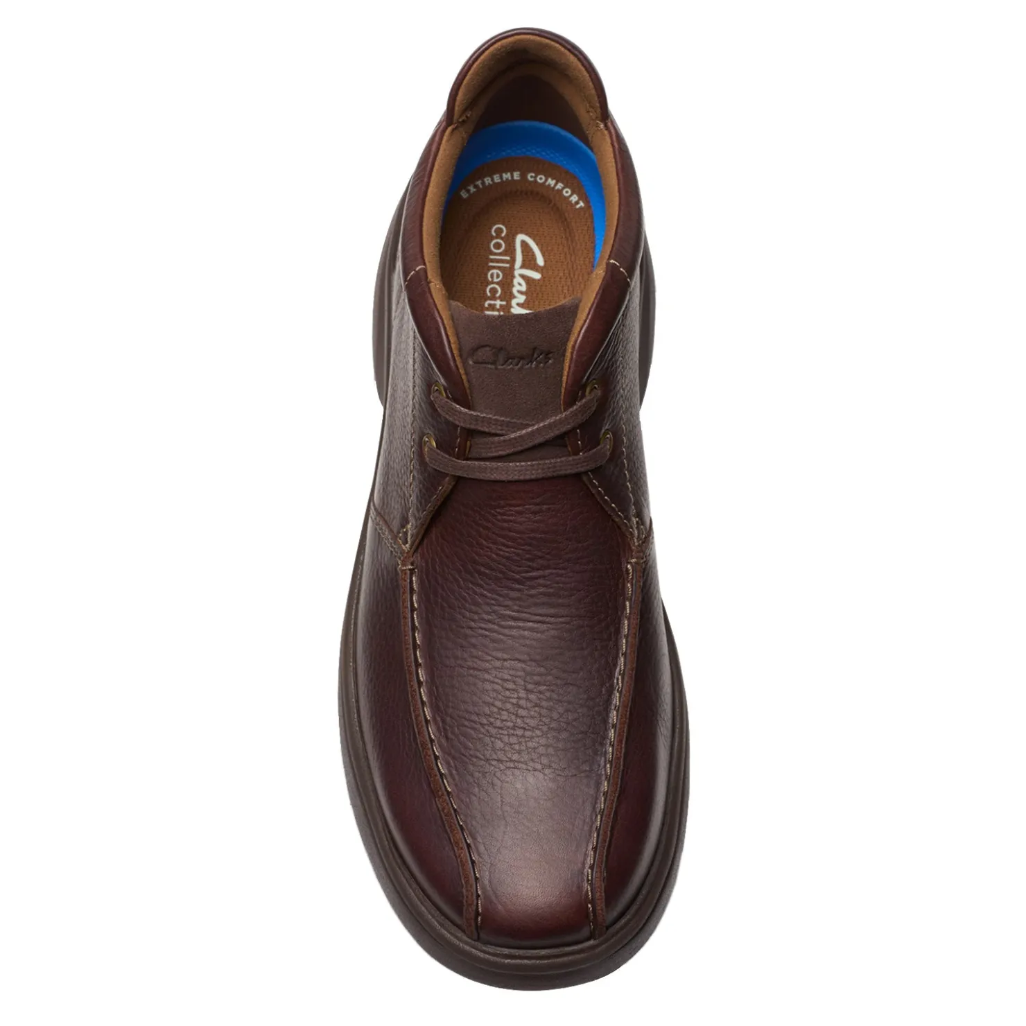 Boots*Clarks Men's , Bradley Up Boot Dark Brown Leather