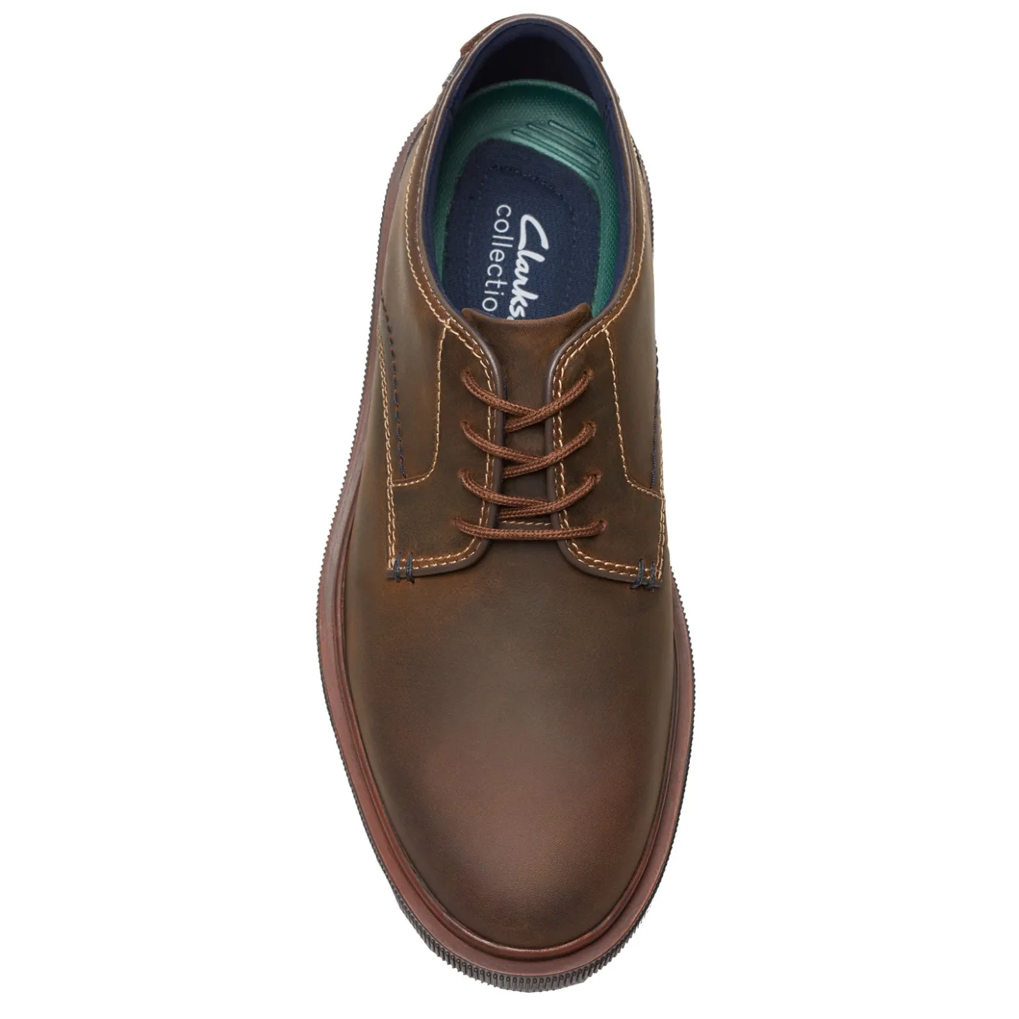 Dress*Clarks Men's , Burchill Derby Oxford Beeswax Leather