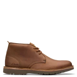 Boots*Clarks Men's , Eastridge Mid Boot Light Brown Leather