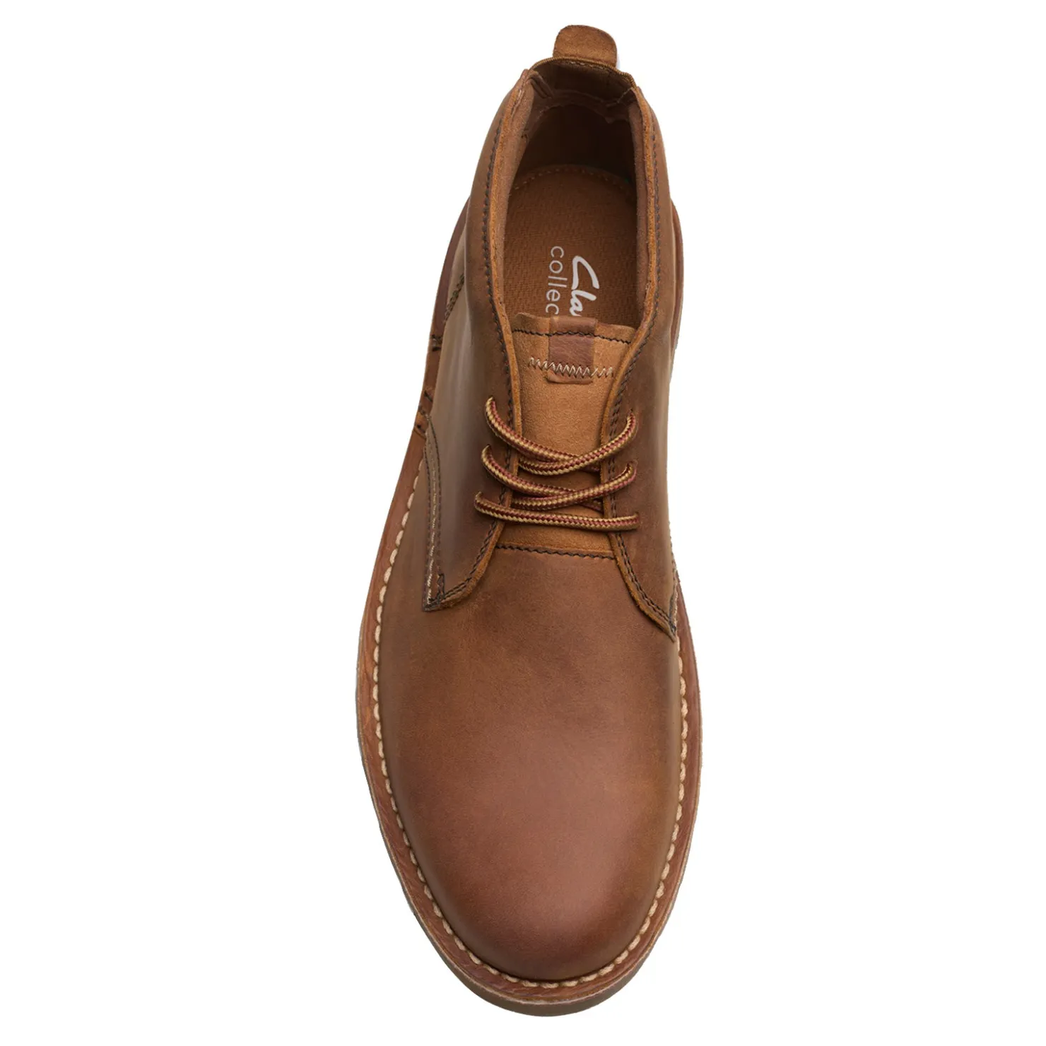Boots*Clarks Men's , Eastridge Mid Boot Light Brown Leather