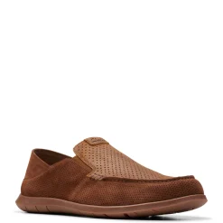 Slip-On Shoes*Clarks Men's , Flexway Easy Slip-On Dark Brown Suede