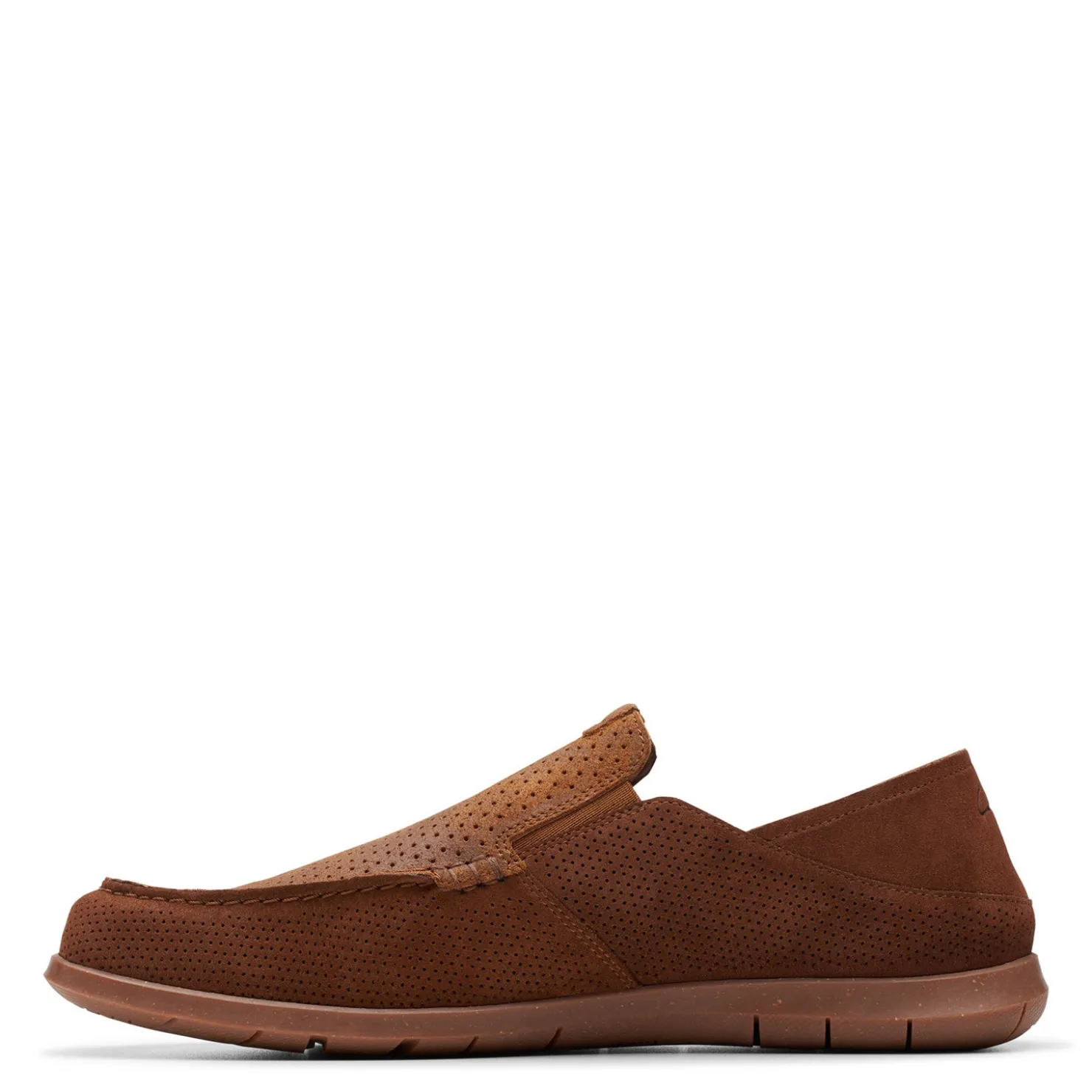 Slip-On Shoes*Clarks Men's , Flexway Easy Slip-On Dark Brown Suede