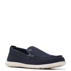 Slip-On Shoes*Clarks Men's , Flexway Step Slip-On Navy Suede
