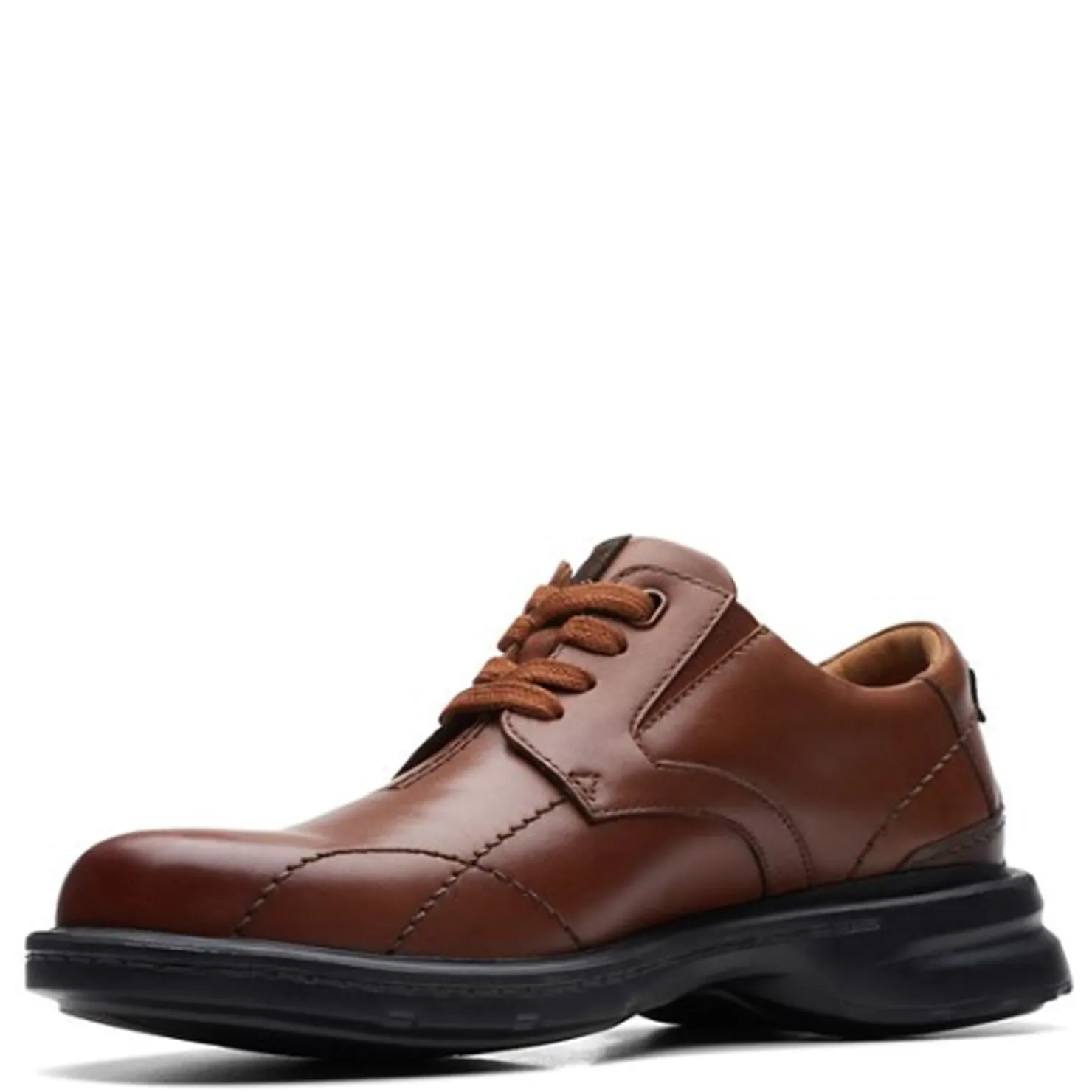 Dress*Clarks Men's , Gessler Lace Slip-On Dark Tan