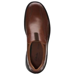Dress*Clarks Men's , Gessler Step Slip-On Dark Tan