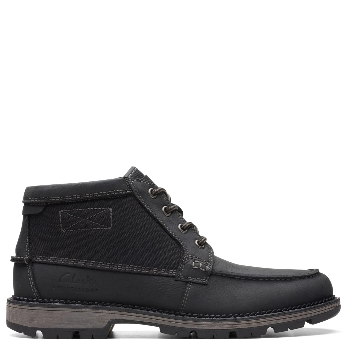 Boots*Clarks Men's , Maplewalk Moc Boot Black