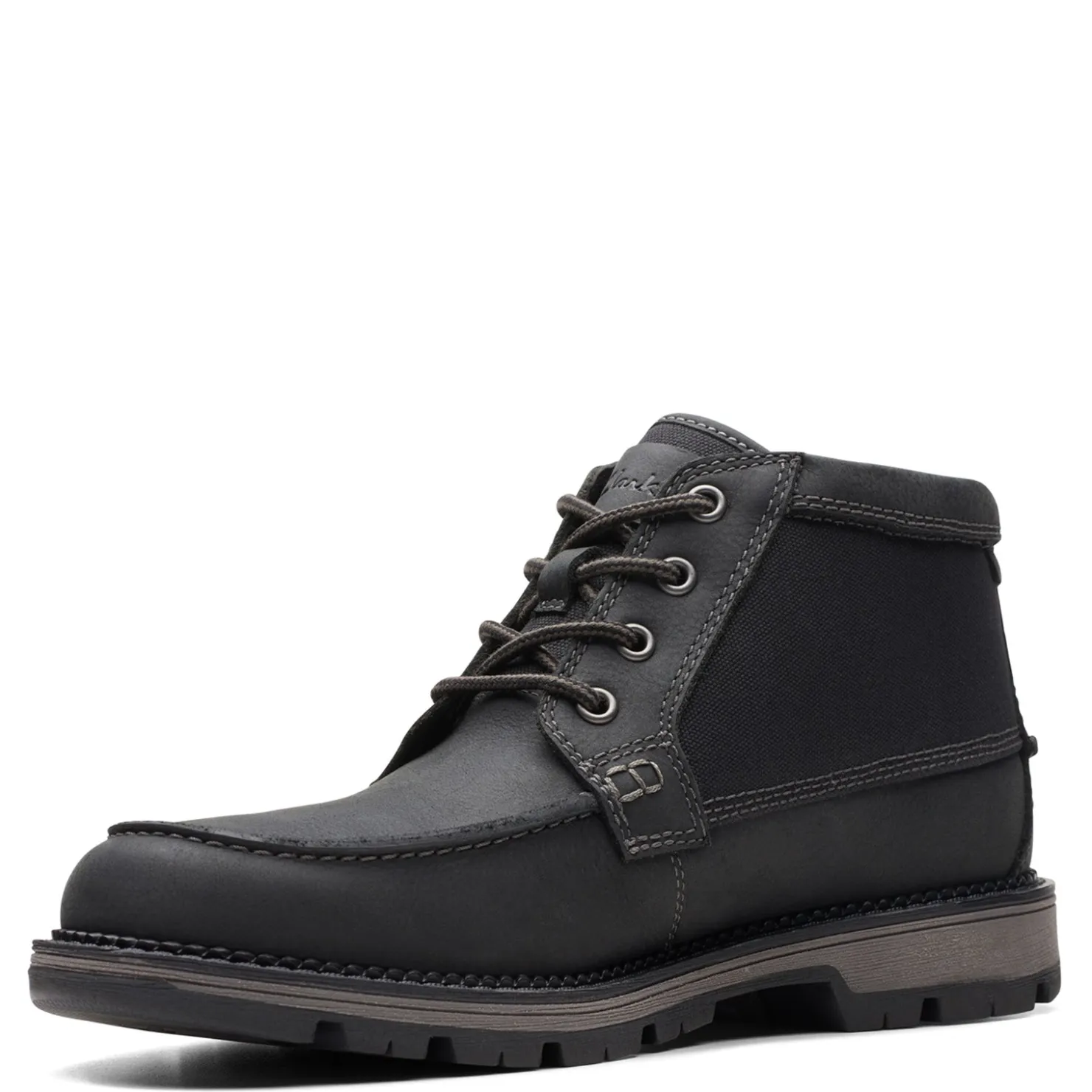 Boots*Clarks Men's , Maplewalk Moc Boot Black